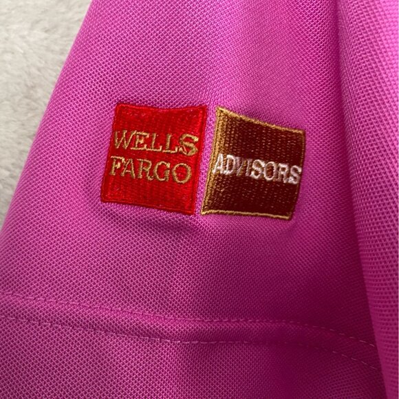 Humane Society of Rome Polo Shirt Large Pink Monterey Club with Bank Logo on Sle - Picture 7 of 9